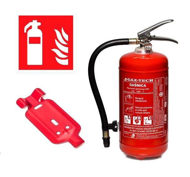 Gaz-tech GP-4x ABC práškový hasiaci prístroj 4 kg